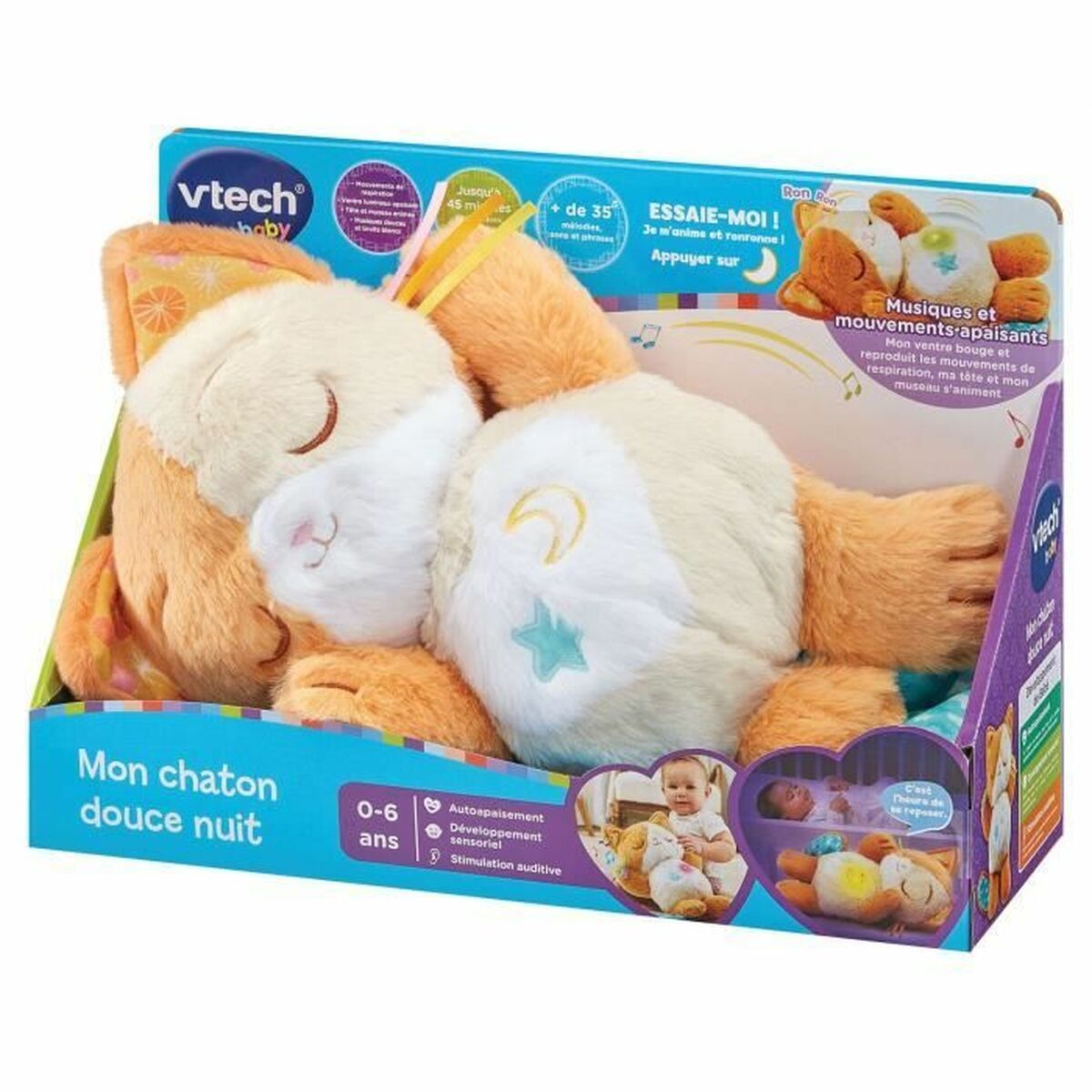 Hudební hračka Vtech Baby My Kitten Sweet Night 36 x 25 x 14 cm